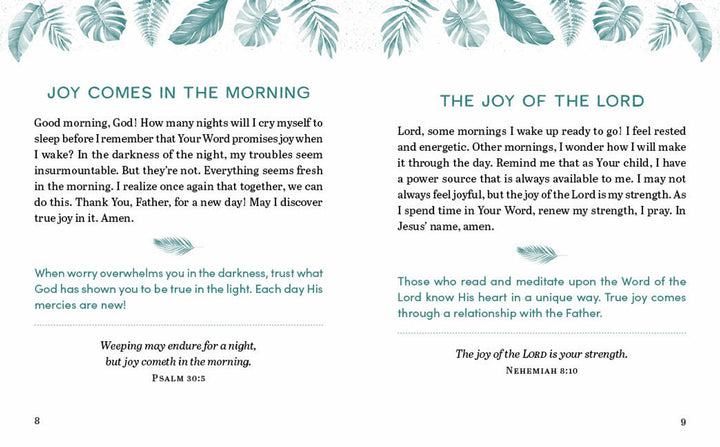 Mornings with God Large Print - Prayers and Devotions for Women