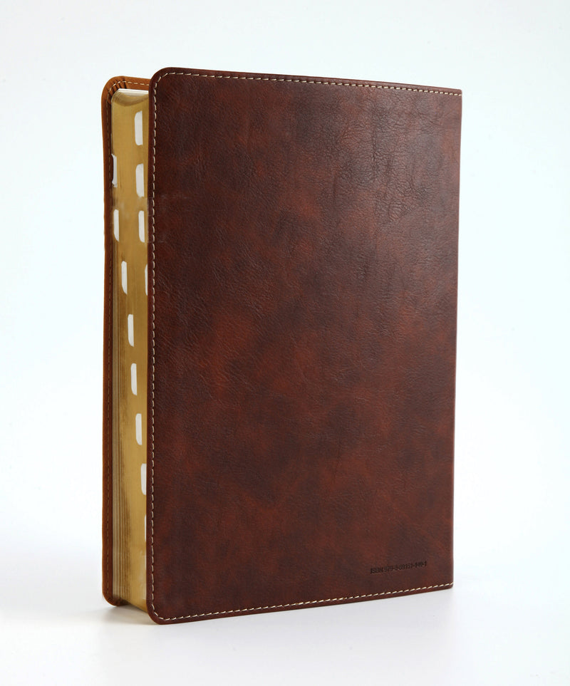 The KJV Study Bible, Large Print (Indexed) [Two-Tone Brown Alpha & Omega]