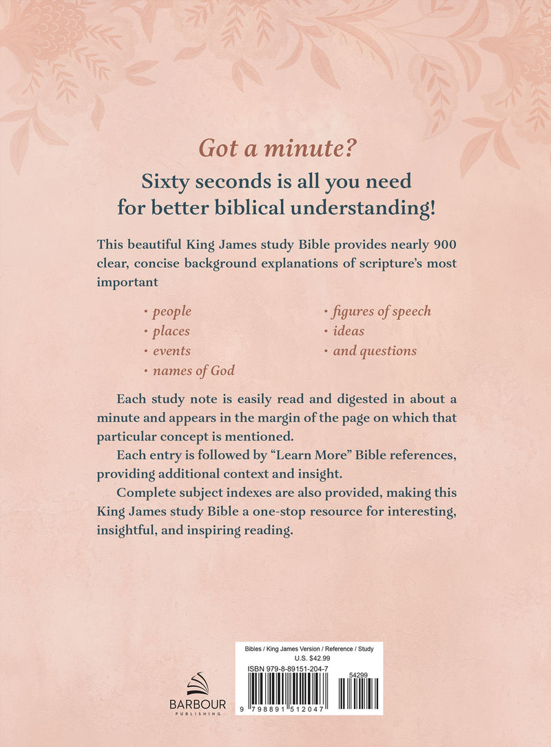 The King James Study Bible: Featuring 1-Minute Commentary on Key People, Places, Events, and Ideas