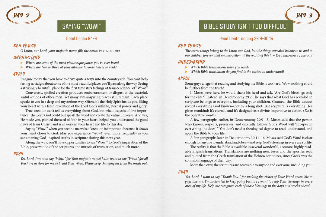 The 5-Minute Bible Study Plan for Men: 365 Days in God&