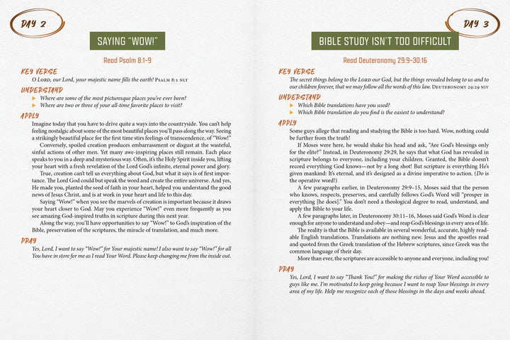 The 5-Minute Bible Study Plan for Men: 365 Days in God&