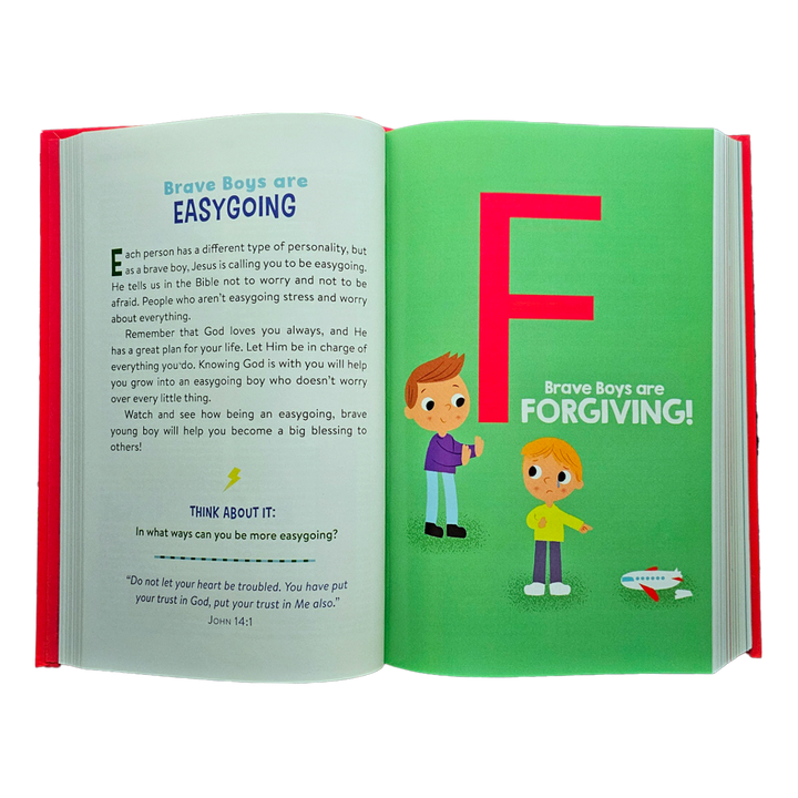 The A to Z Devotional Bible for Brave Boys: New Life Version Hardcover