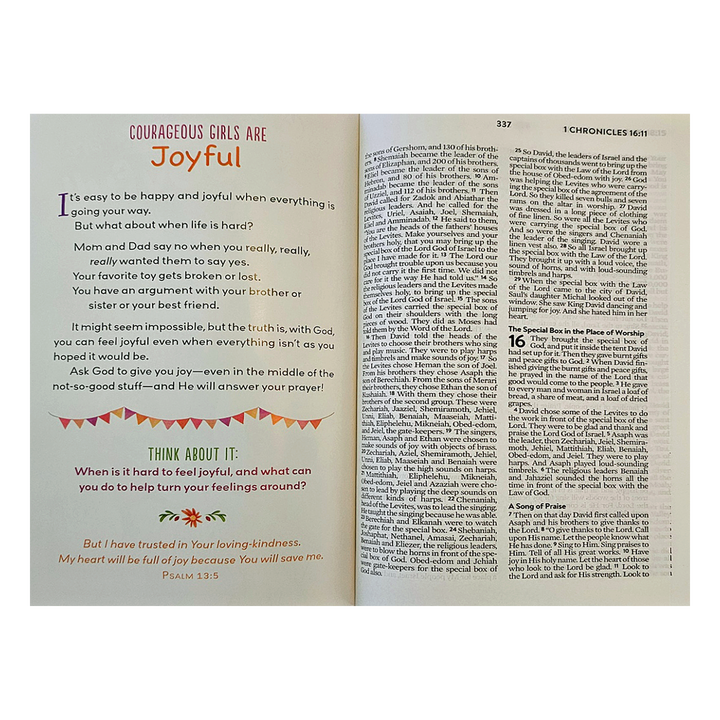 The A to Z Devotional Bible for Courageous Girls: New Life Version Hardcover