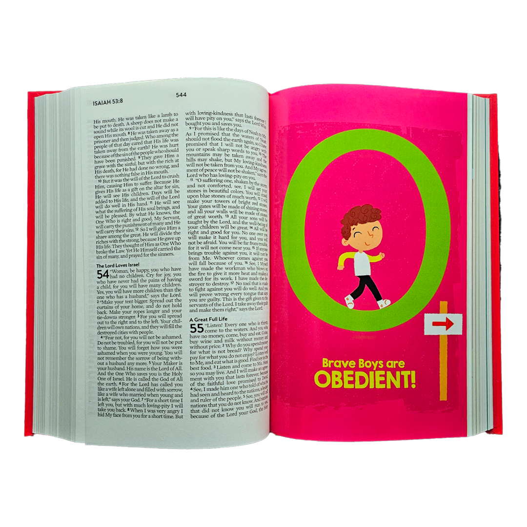 The A to Z Devotional Bible for Brave Boys: New Life Version Hardcover