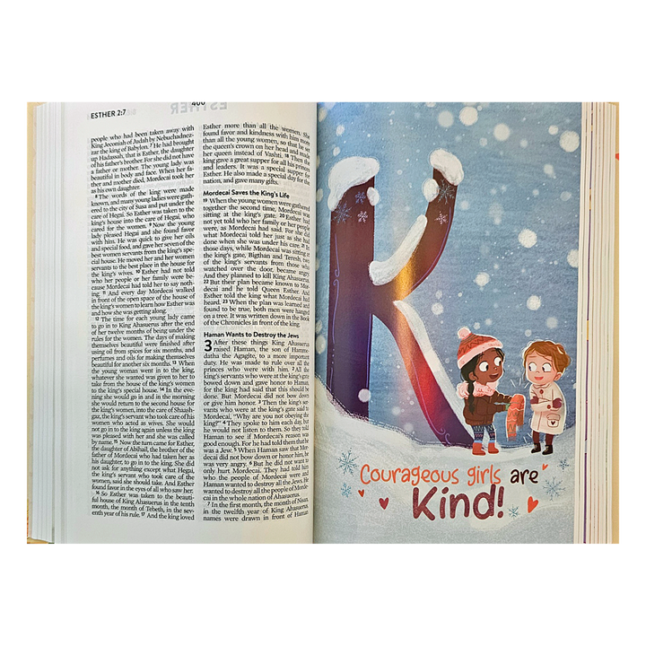 The A to Z Devotional Bible for Courageous Girls: New Life Version Hardcover