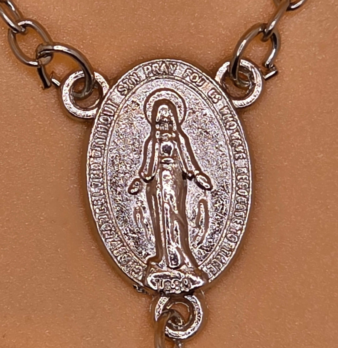Aquamarine Bead - Car Rosary