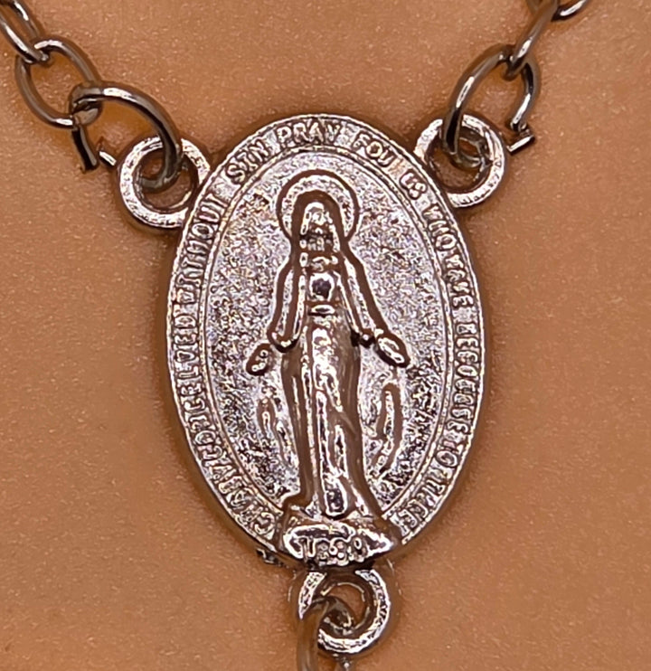 Aquamarine Bead - Car Rosary