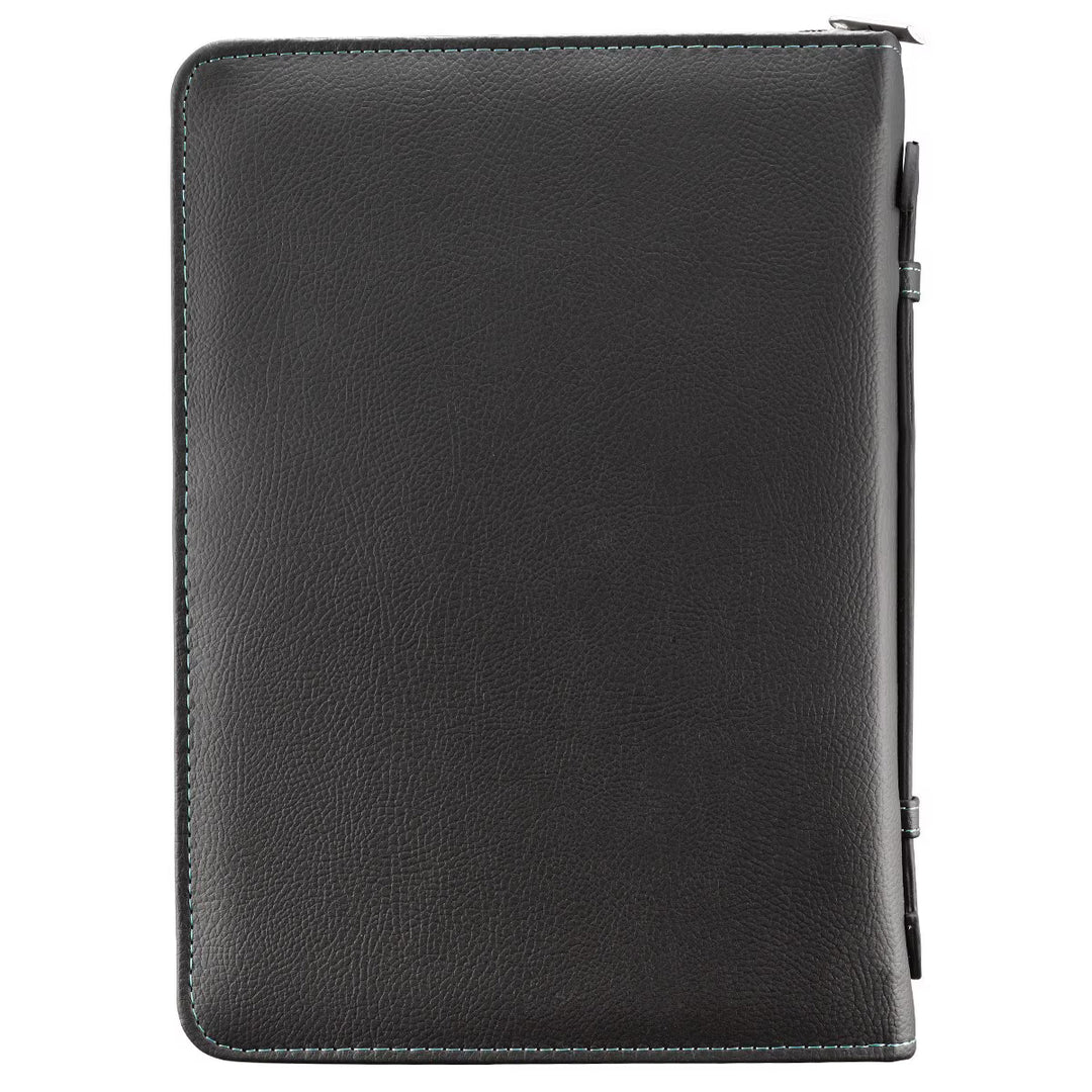 Serenity Prayer Two-tone Aqua Faux Leather Classic Bible Cover