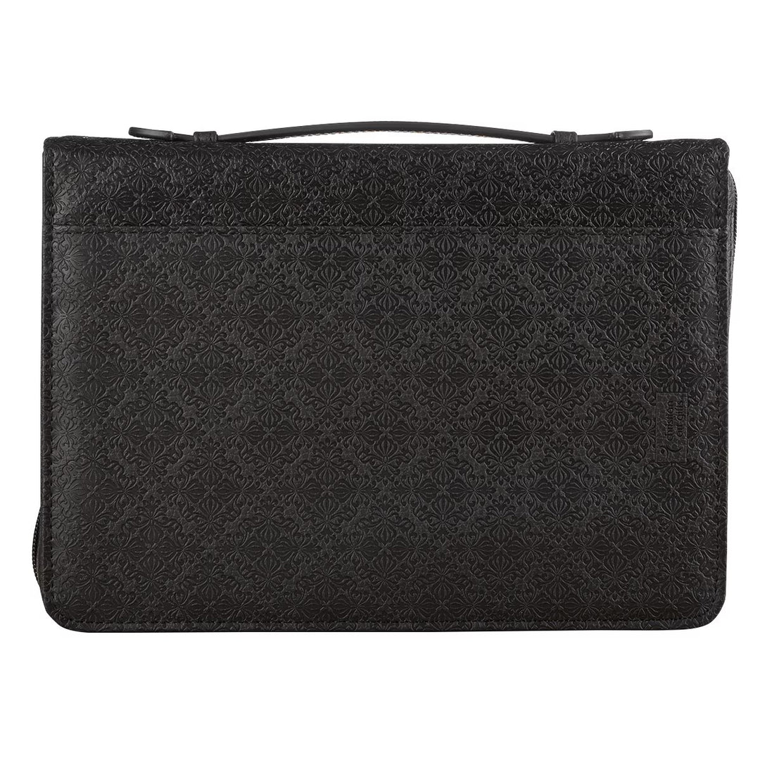 Guidance Black Faux Leather Classic Bible Cover - Proverbs 3:6