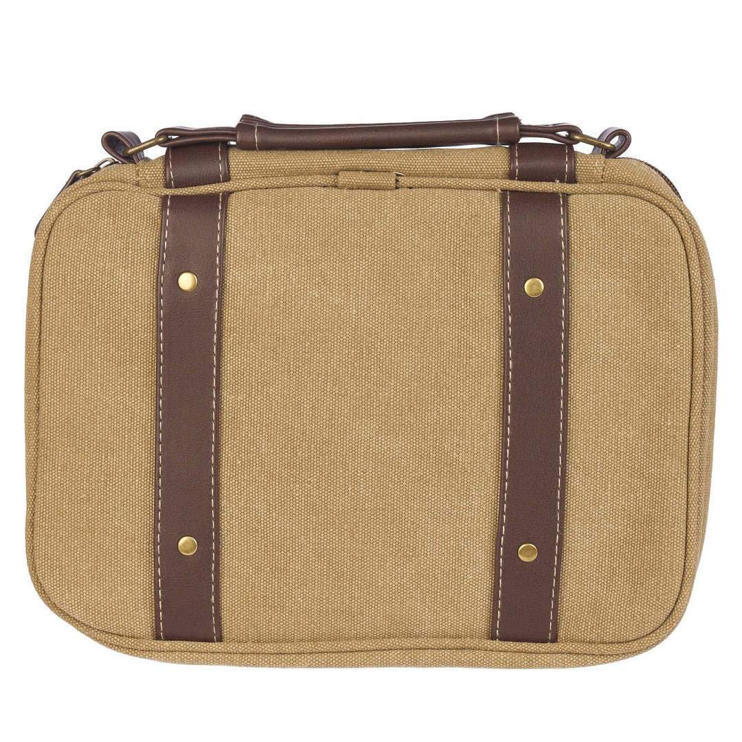 Amazing Grace Tan Canvas Classic Bible Cover