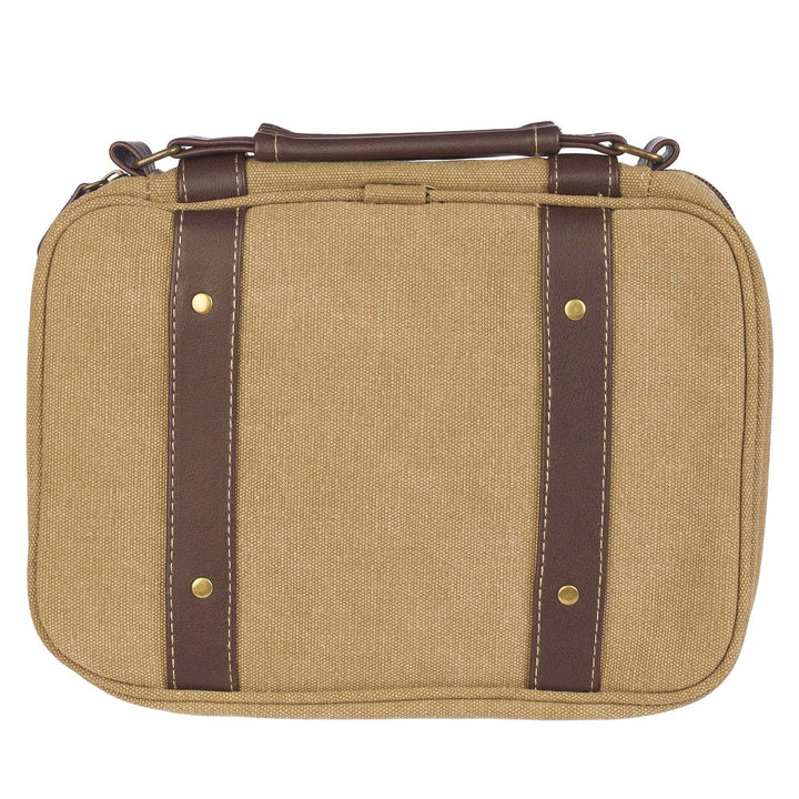 Amazing Grace Tan Canvas Classic Bible Cover