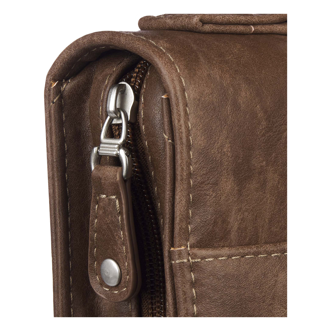 Trust In The Lord Two-Tone Brown Classic Faux Leather Bible Cover - Proverbs 3:5 (Large)