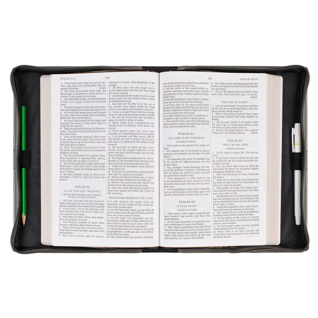 Be Still And Know Faux Leather Bible Cover - Psalm 46:10 (Extra Large)