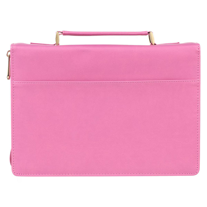 Amazing Grace Flower Field Pink Faux Leather Fashion Bible Cover