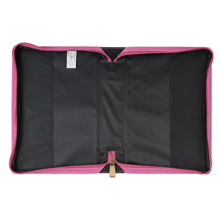 Amazing Grace Flower Field Pink Faux Leather Fashion Bible Cover