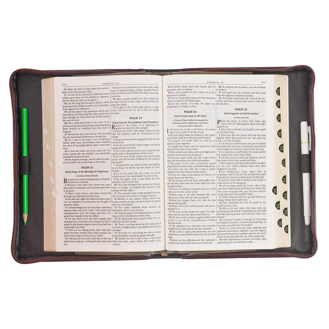 My Strength and My Song Pink Rose Faux Leather Fashion Bible Cover – Psalm 118:14