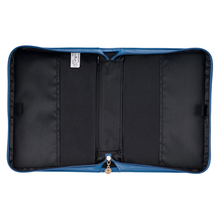The Kingdom of God Two-tone Blue Faux Leather Fashion Bible Cover (Large) - Matthew 6:33
