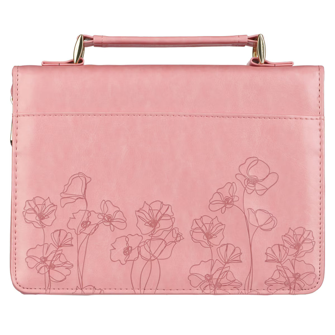 astel Meadow Pink Watercolor Faux Leather Bible Cover
