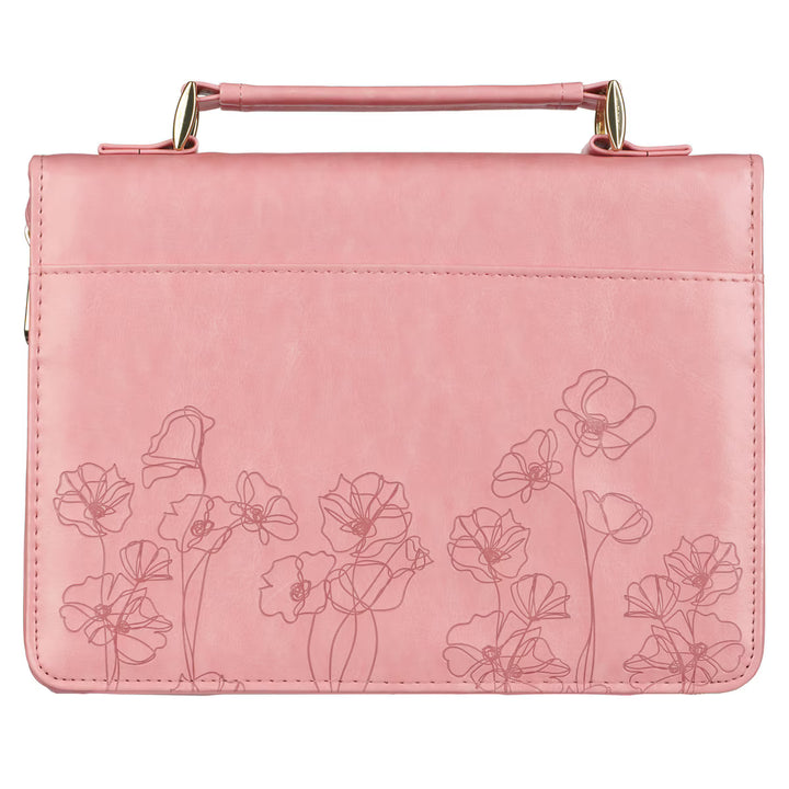astel Meadow Pink Watercolor Faux Leather Bible Cover
