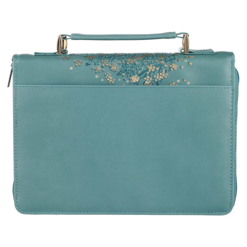 Be Still and Know Teal Faux Leather Fashion Bible Cover - Psalm 46:10