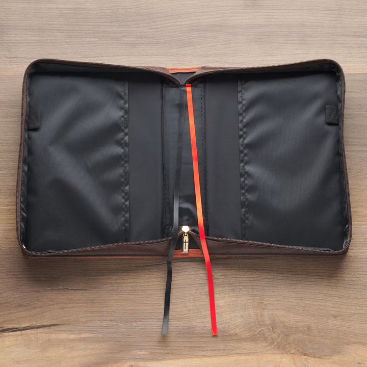 Have Made You Two-tone Brown Faux Leather Classic Bible Cover - Isaiah 46:4