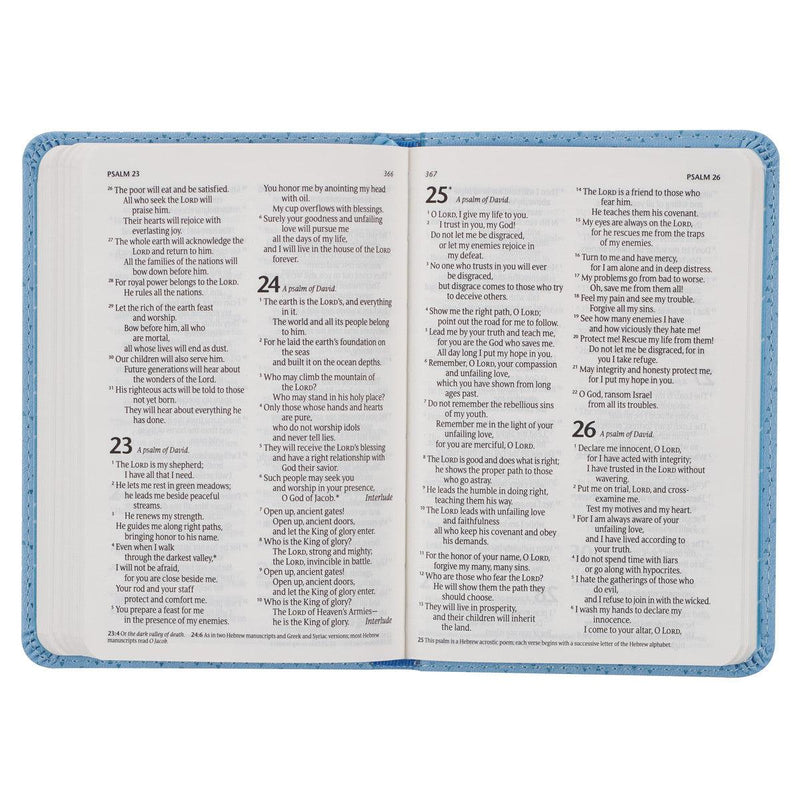 Blue Faux Leather NLT NEW TESTAMENT Keepsake Bible for Boys