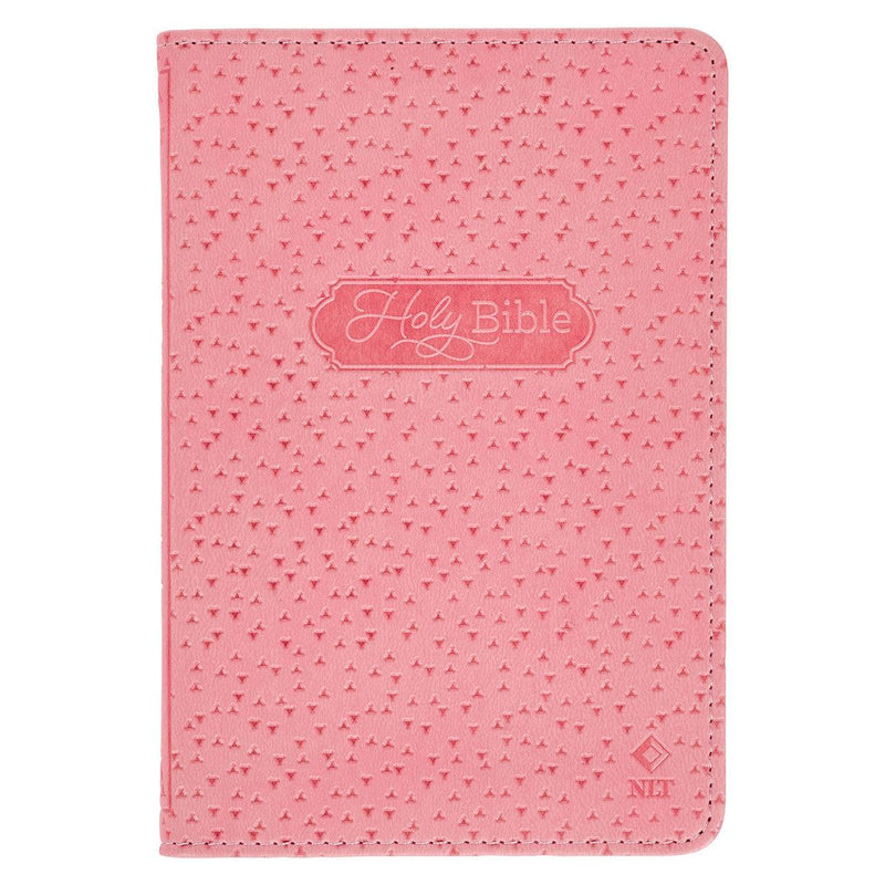 Pink Faux Leather NLT NEW TESTAMENT Keepsake Bible for Girls