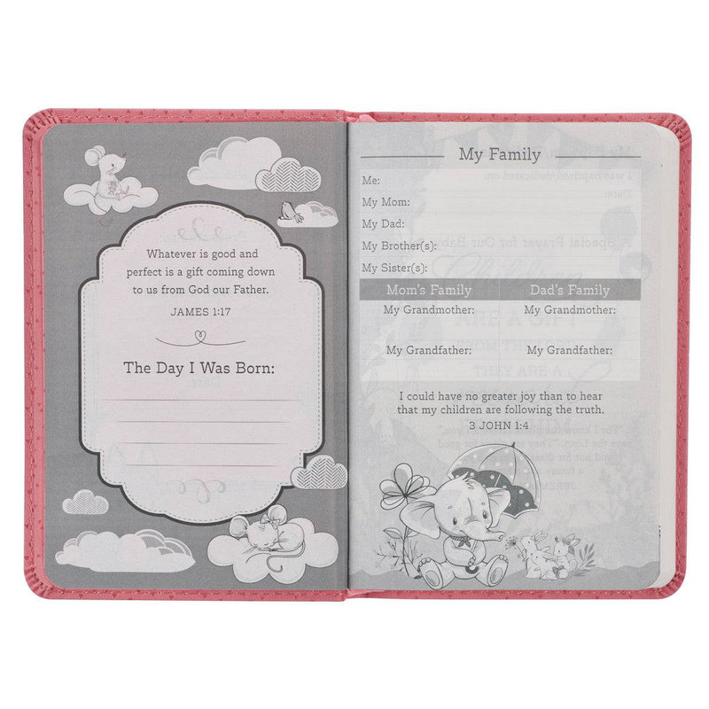 Pink Faux Leather NLT NEW TESTAMENT Keepsake Bible for Girls