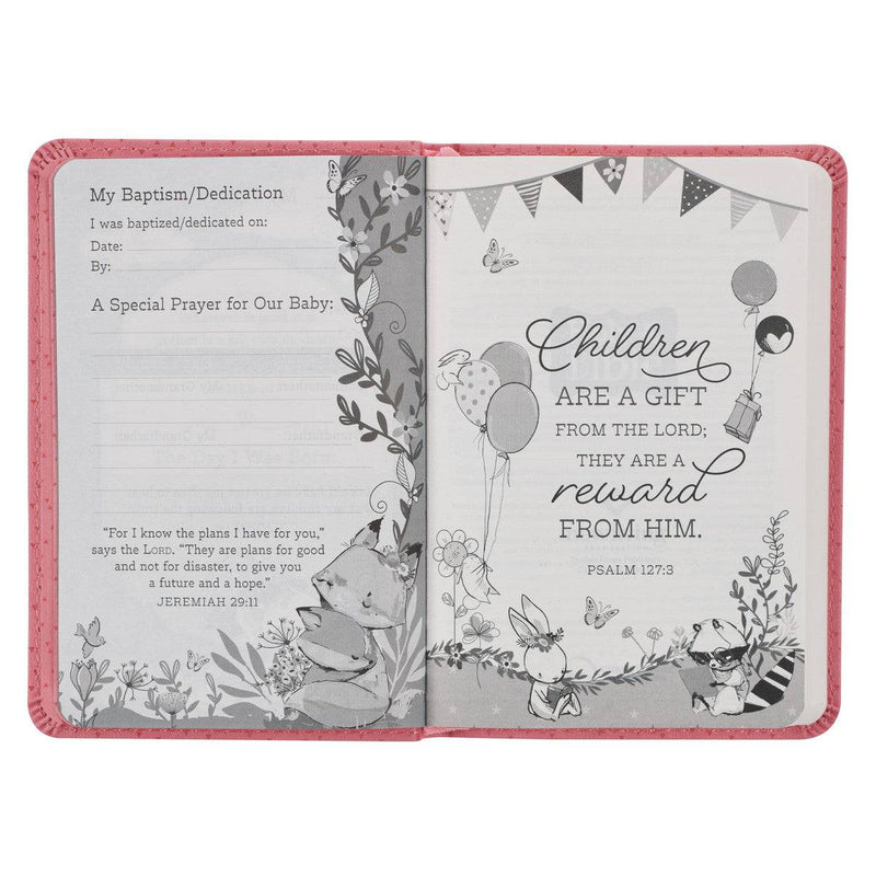 Pink Faux Leather NLT NEW TESTAMENT Keepsake Bible for Girls