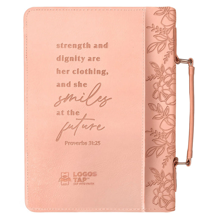 Bible Cover - She is Strong, Pro 31:25 - Logos Tap