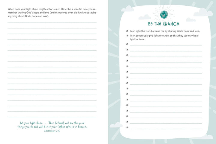 BE the CHANGE: A Lists and Ideas Journal to Help You Shine Your Light for Jesus Spiral-bound by JoAnne Simmons
