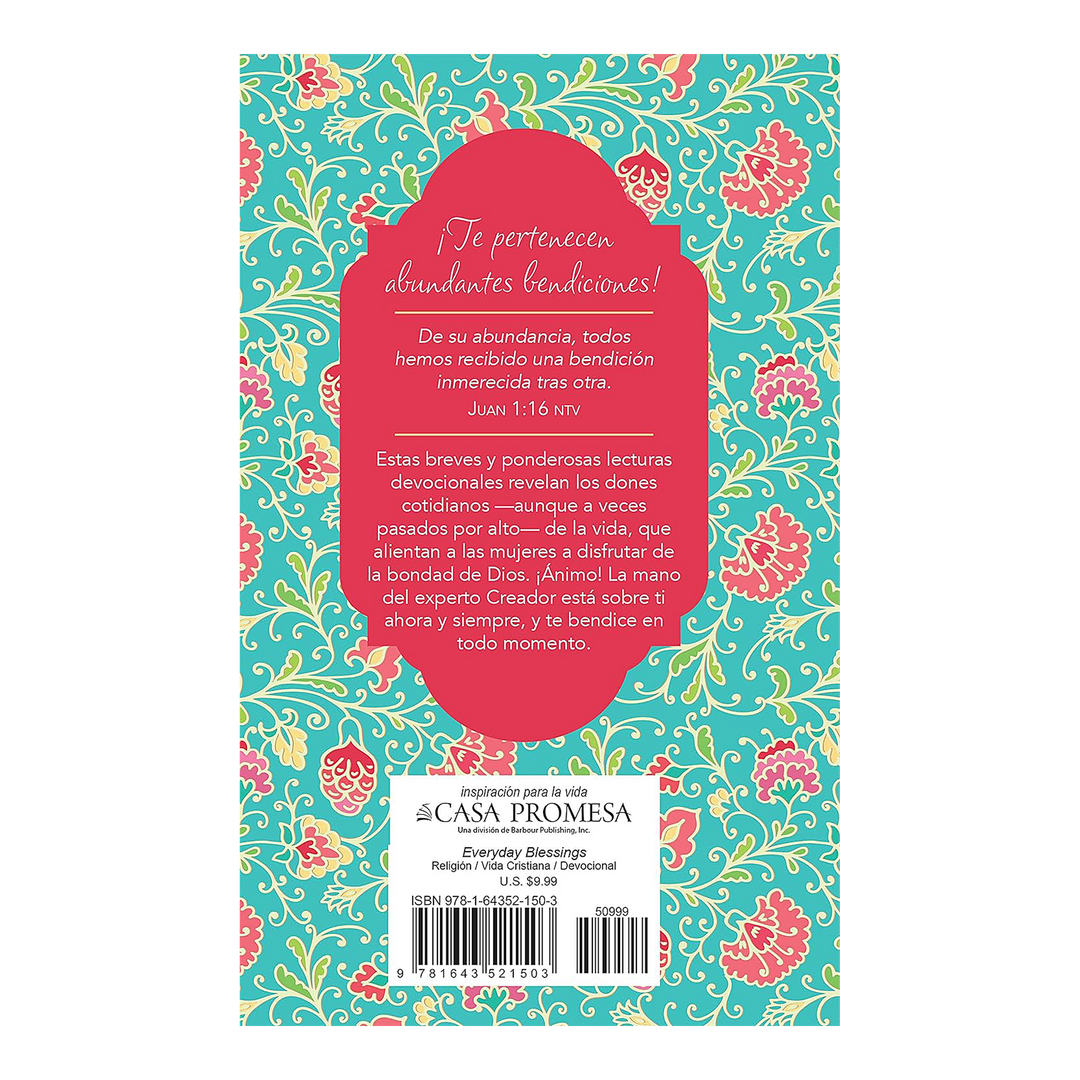 Bendiciones para cada día: Refrigerio espiritual para mujeres (Spanish Edition) Hardcover Compiled by Barbour Staff