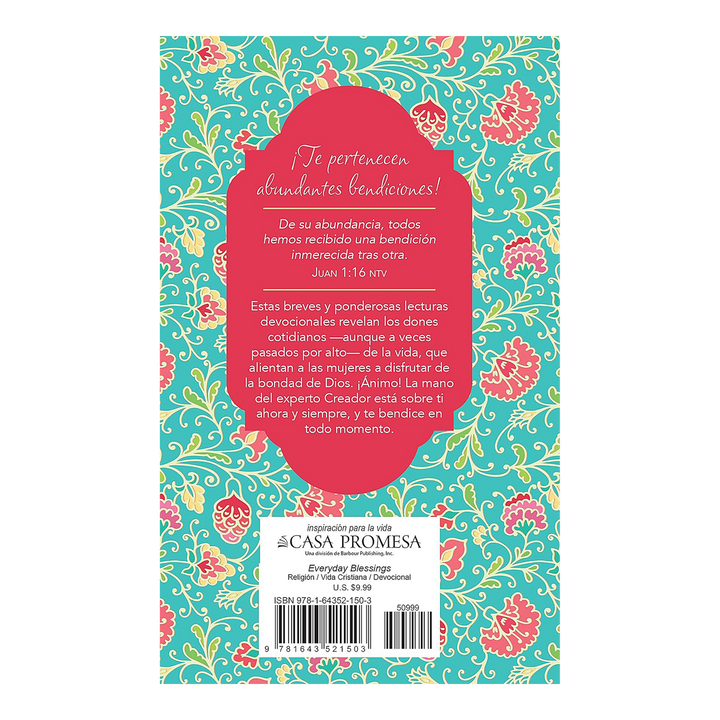 Bendiciones para cada día: Refrigerio espiritual para mujeres (Spanish Edition) Hardcover Compiled by Barbour Staff