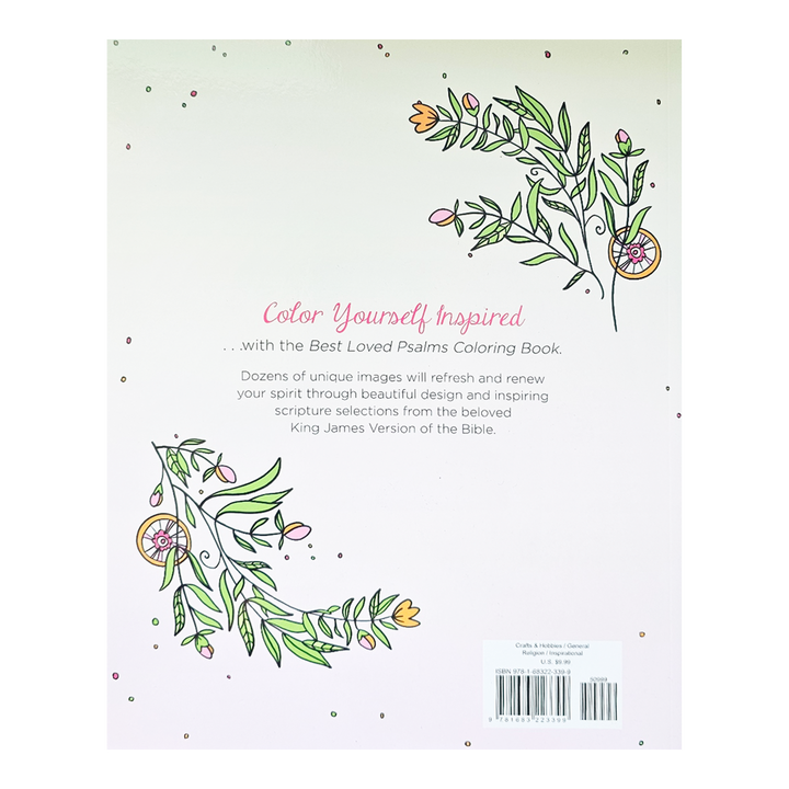 Best Loved Psalms Coloring Book (Color Yourself Inspired) Paperback Compiled by Barbour Staff