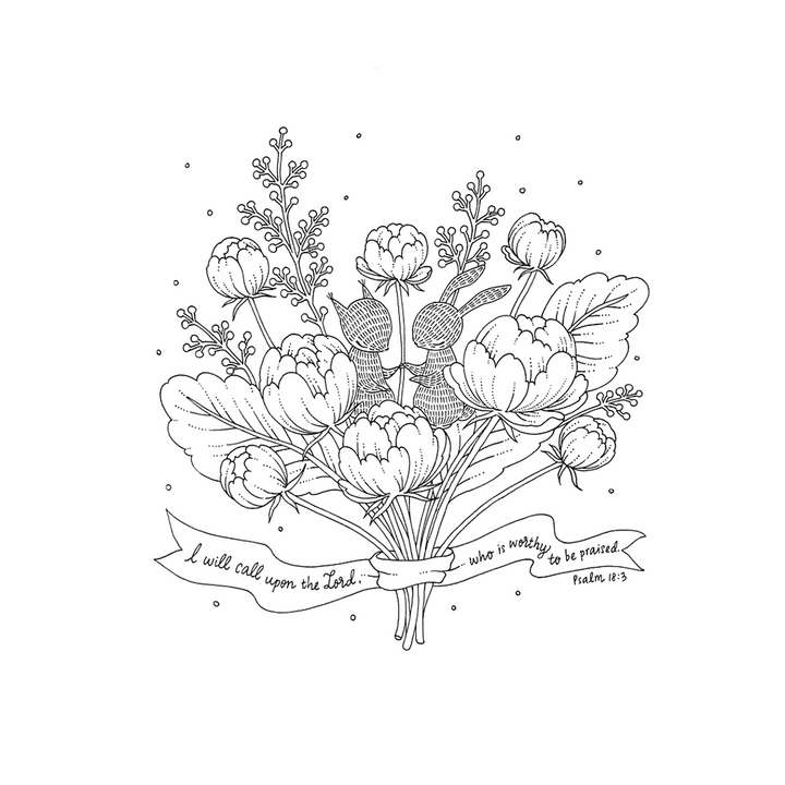 Best Loved Psalms Coloring Book (Color Yourself Inspired) Paperback Compiled by Barbour Staff