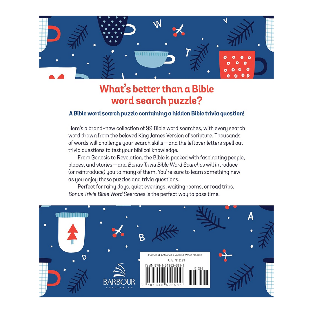 Bonus Trivia Bible Word Searches: 99 Puzzles with a Twist! Paperback Compiled by Barbour Staff - Activities