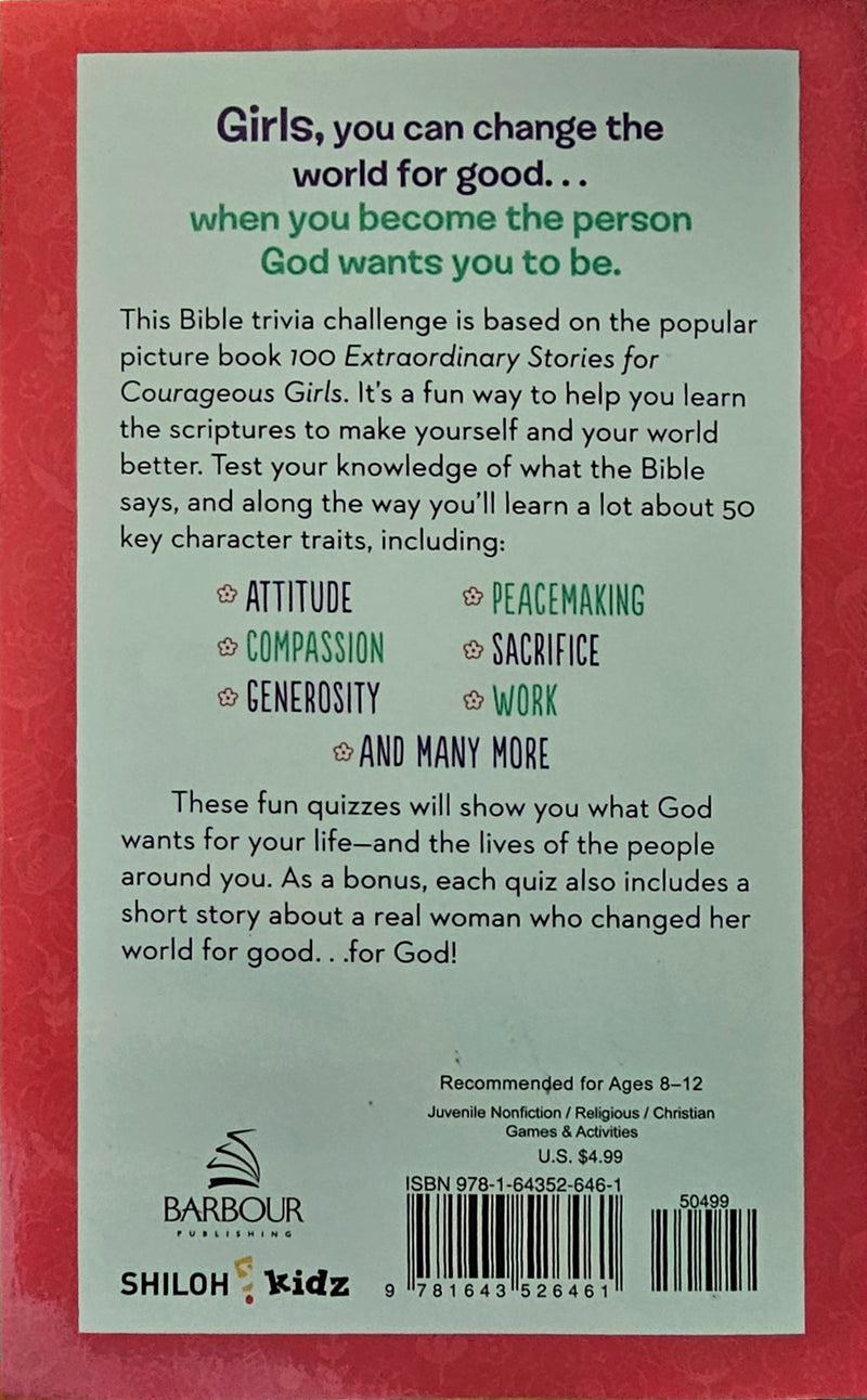 Courageous Girls Bible Trivia Paperback Compiled by Barbour Staff - Activities