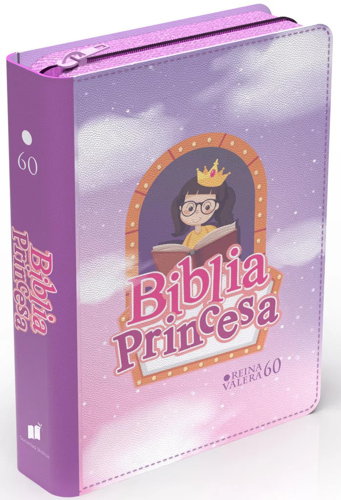 Biblia RVR 1960 Compacta para Niñas Princesa Vinilo con Cierre (Bible RVR 1960 Compact Size Princess Vinyl with Zipper (Spanish Edition) Paperback
