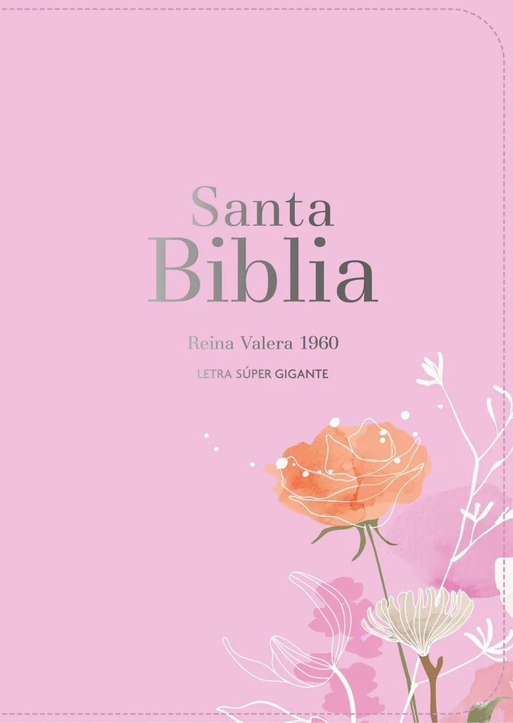 BIBLIA RVR 1960 LETRA SUPER GIGANTE SIMIL PIEL ROSA (Spanish)
