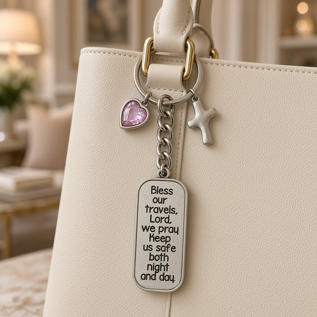 Bless our travels, Lord. We Pray - Keyring