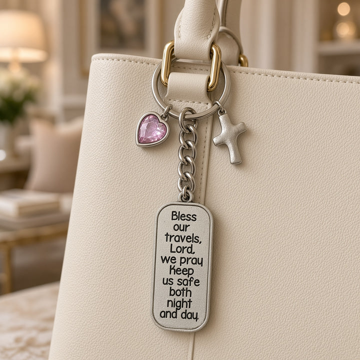 Bless our travels, Lord. We Pray - Keyring