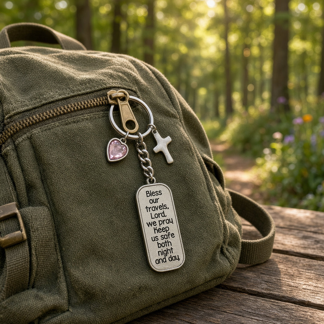 Bless our travels, Lord. We Pray - Keyring