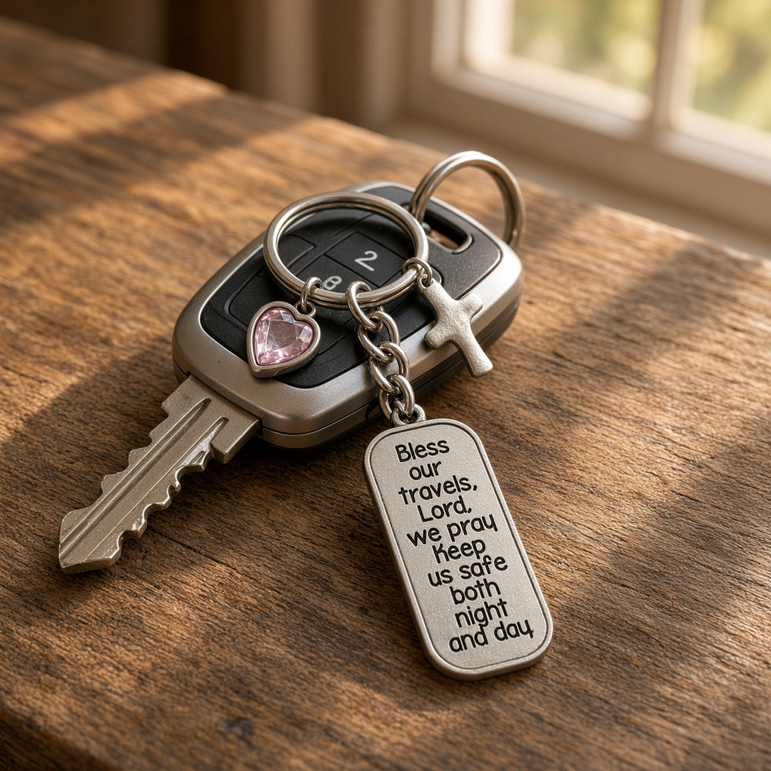 Bless our travels, Lord. We Pray - Keyring
