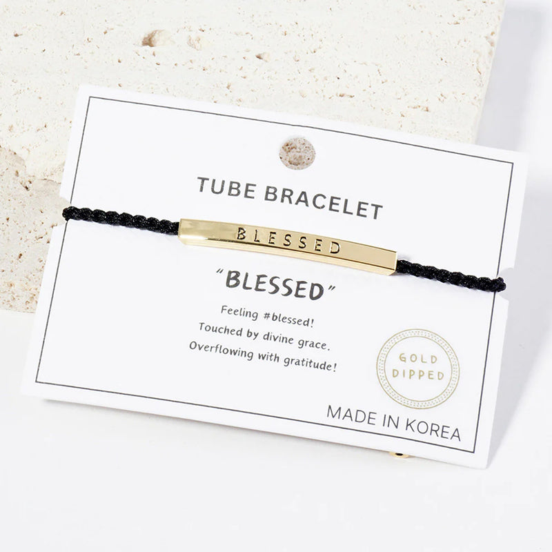 BLESSED Message Tube Bracelet