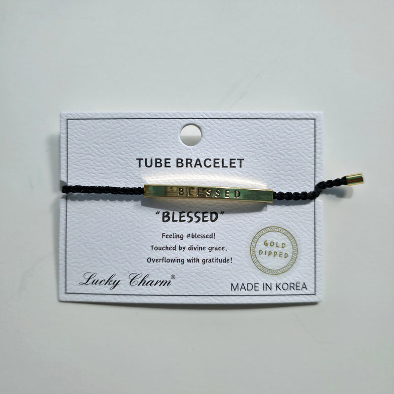 BLESSED Message Tube Bracelet