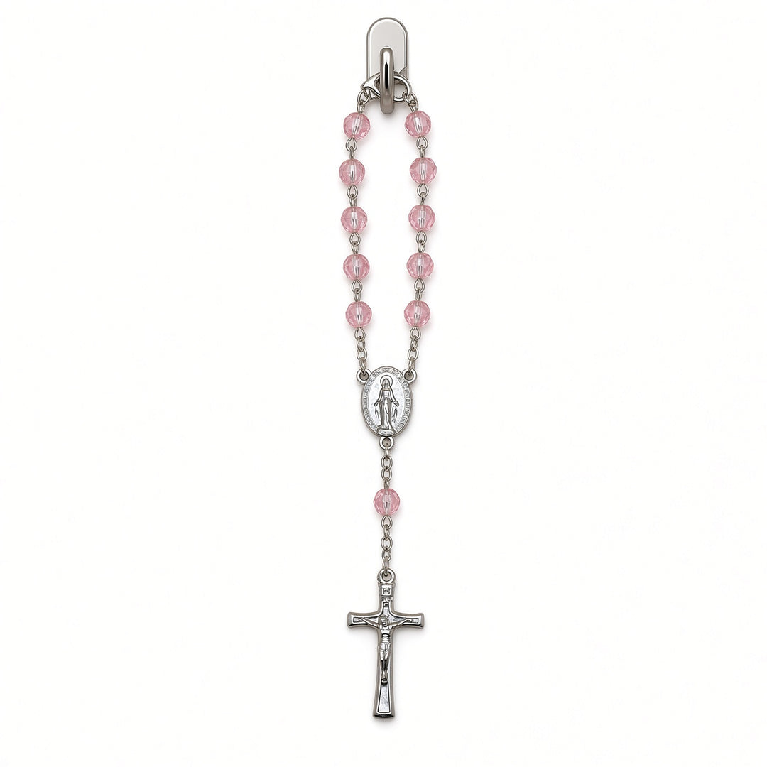 Blue Zircon Bead - Car Rosary