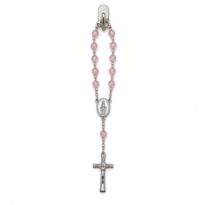Blue Zircon Bead - Car Rosary