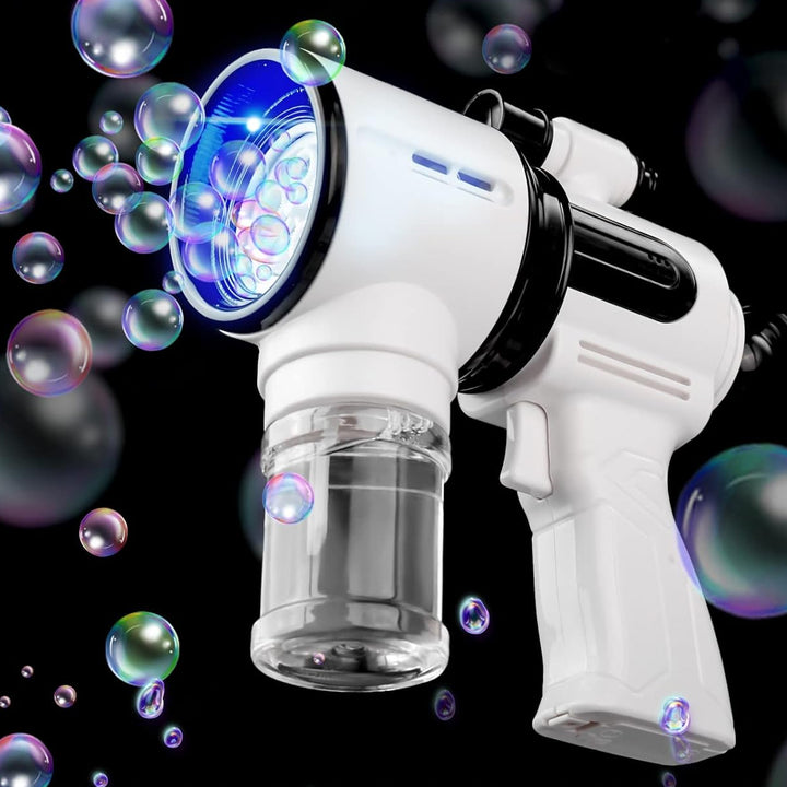 Bubble Gun, Bubble Machine for Kids Outdoor Play with Solution &amp; Light, 360-Degree Leakproof Design, Bubble Blaster for Toddler Party Favors, Summer Toy, Birthday Gift for Little Boys Girls