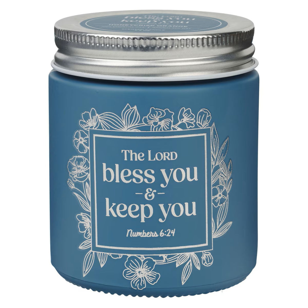 Bless You and Keep You Honeycrisp Orange Scented Candle in a Glass Jar - Numbers 6:24
