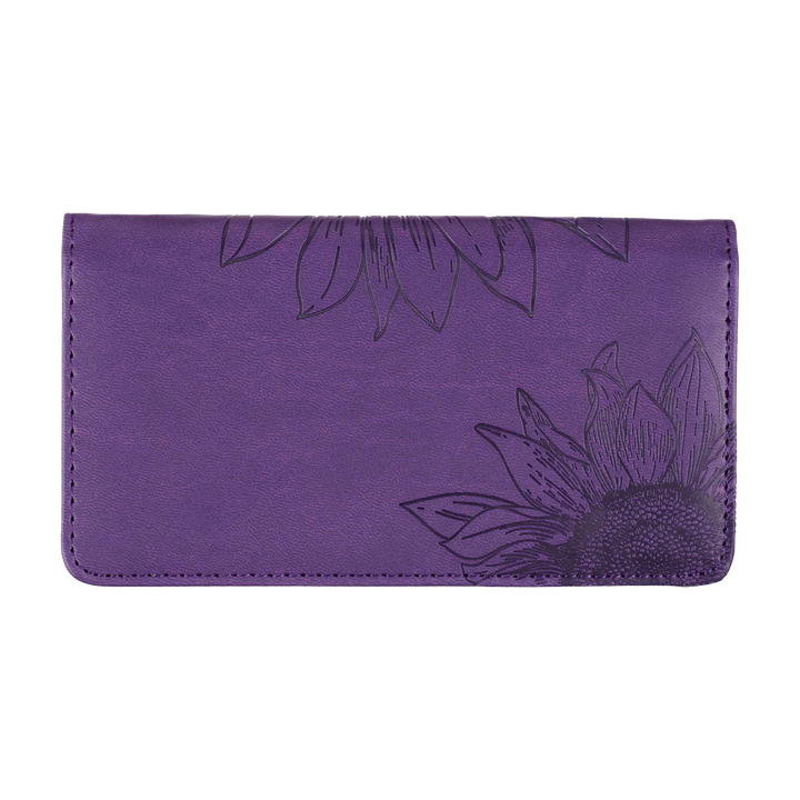 Strength and Dignity Purple Faux Leather Checkbook Cover - Proverbs 31:25